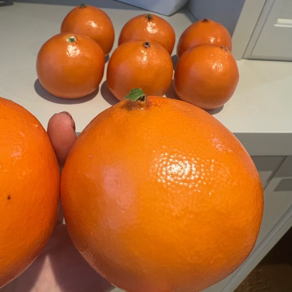 Fake Orange Artificial Fruits Model Lifelike Tangerine Home House Decor 8 Total - Picture 4 of 13